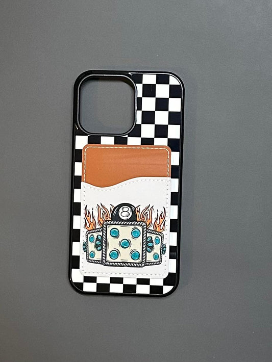 Gambler Phone Case – Hard Rubber Protective Phone Cover With Wallet Slot Magsafe