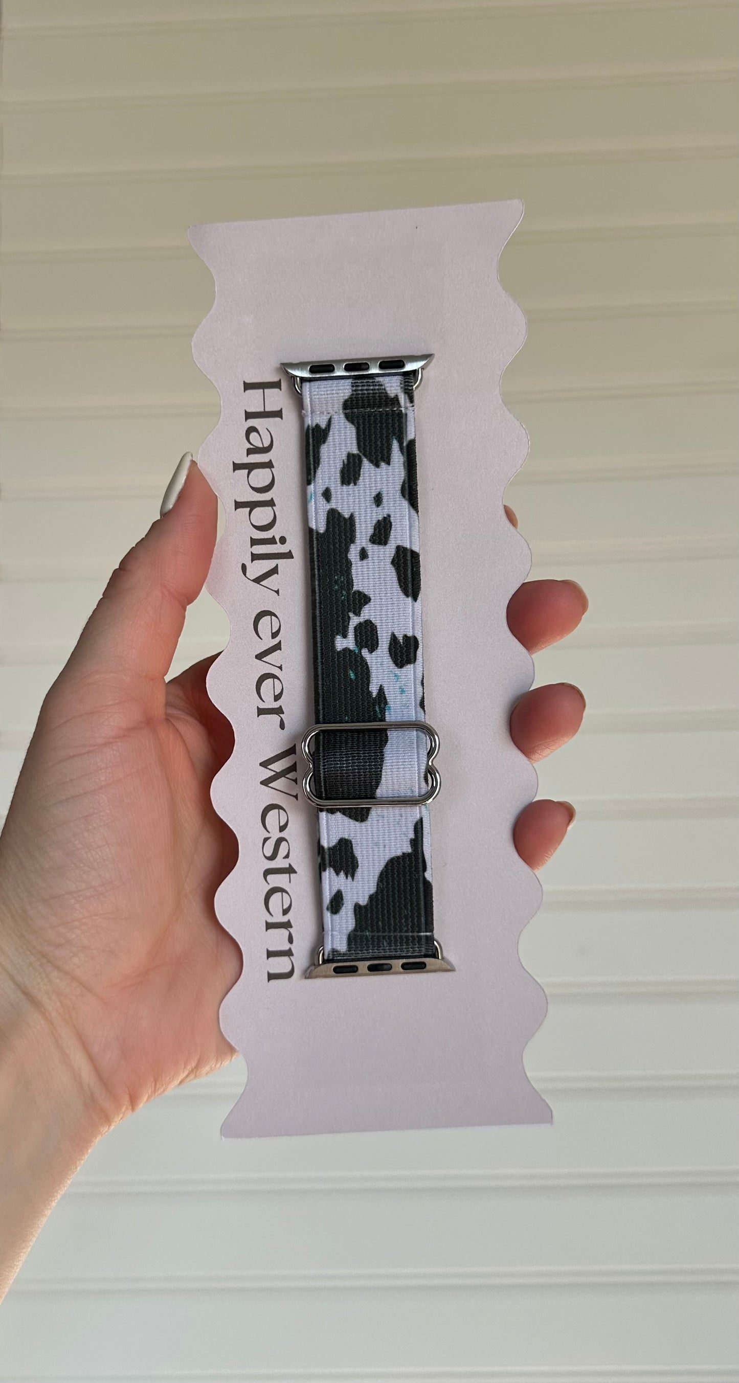Black and White Cow Print Adjustable Watch bands