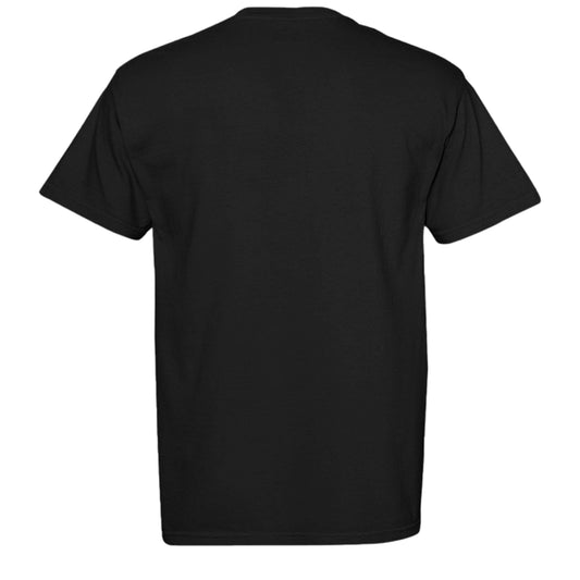 Shhh gym tee in Black — back view