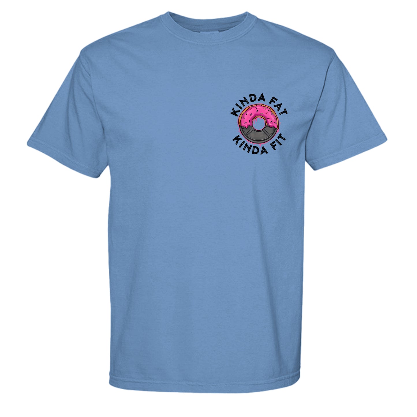 Kinda fit tee in Flo Blue — front view