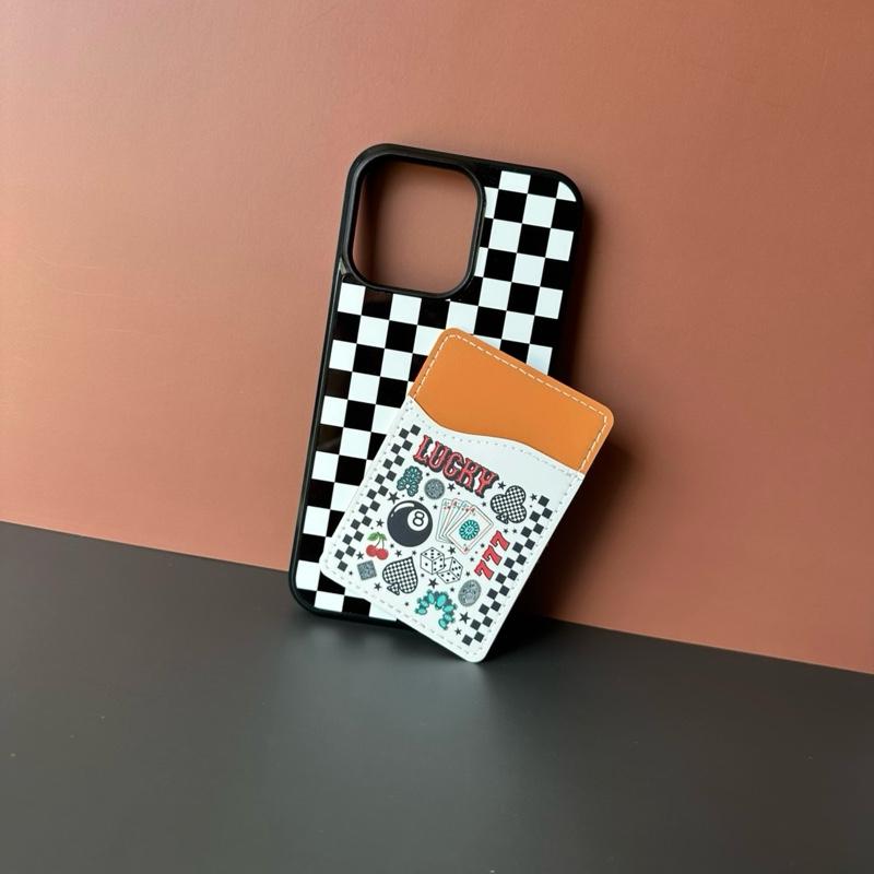 Phone Case Wallet - Hard Rubber Protective Cover with Card Holder Slot & Glossy Design Magsafe