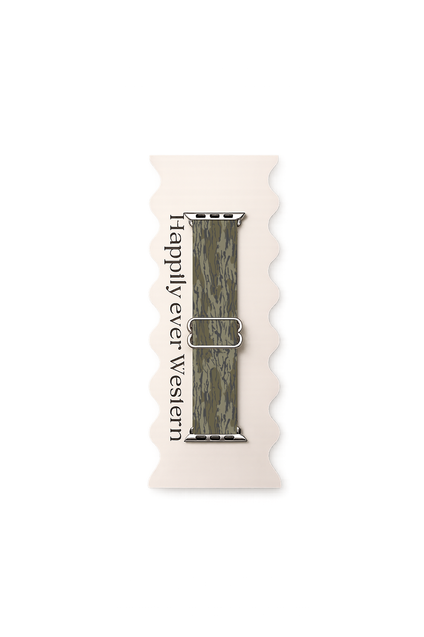 Woodlands camo adjustable watch band — alternate view