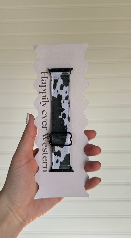 Black and White Cow Print Adjustable Watch bands