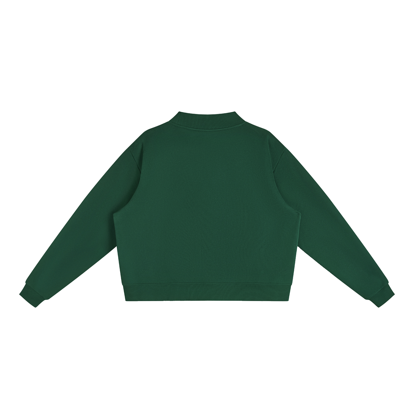 Essential fleece mock neck crew sweatshirt — alternate view