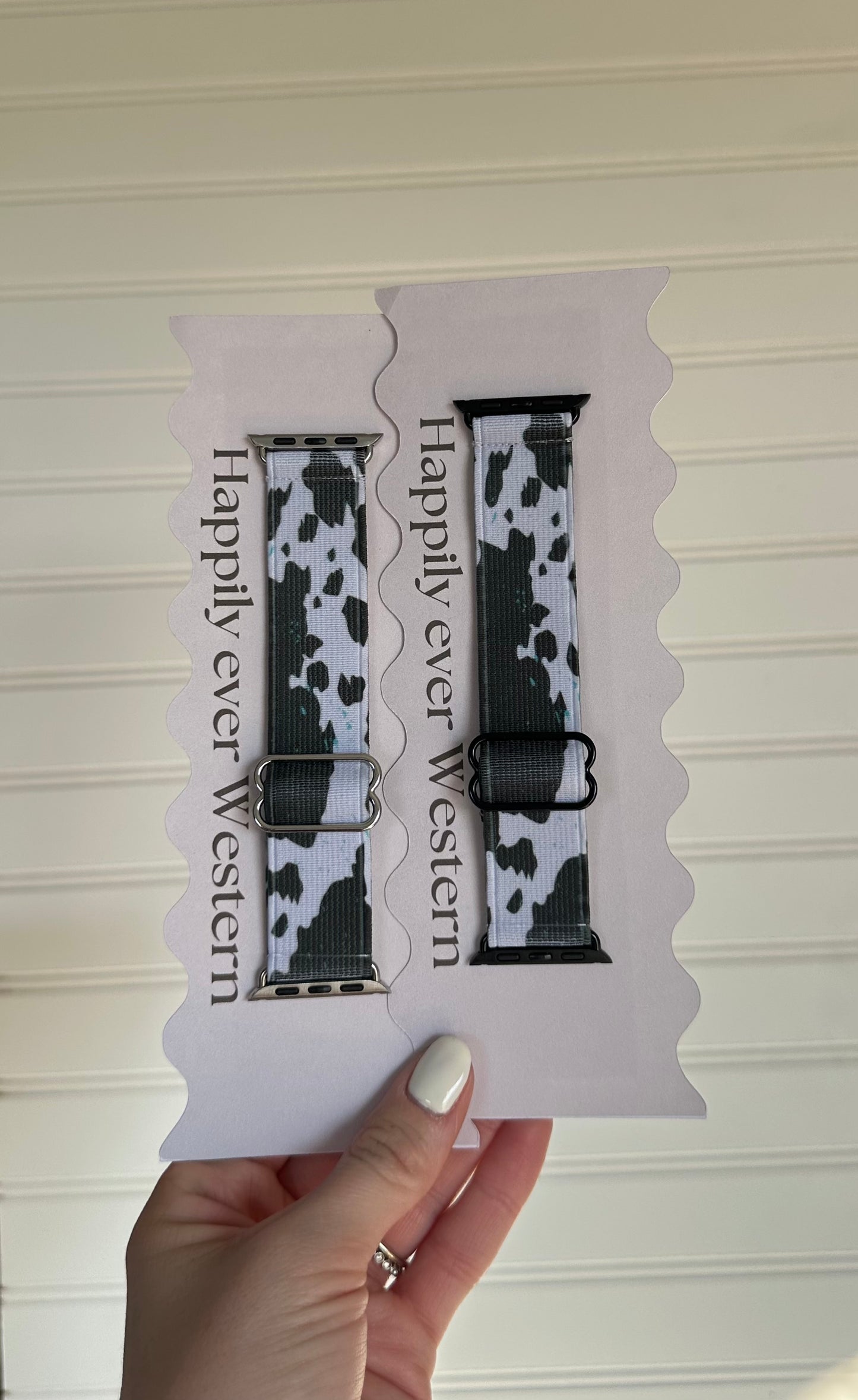 Black and White Cow Print Adjustable Watch bands