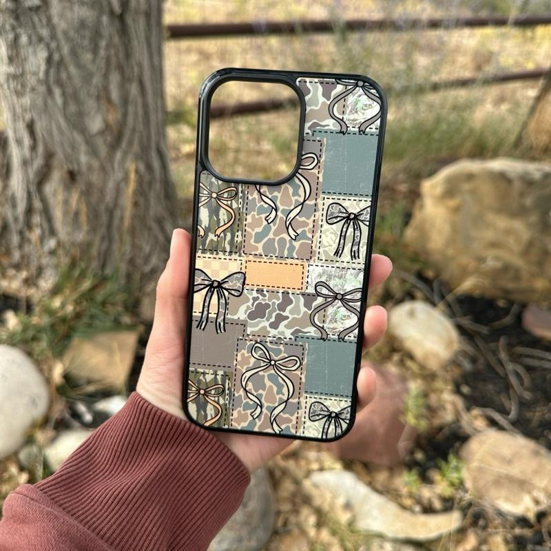 Camo & Bows Protective Phone Cover with Hard Rubber Protection