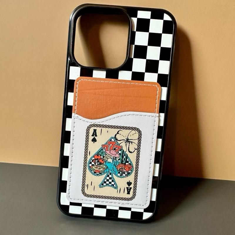 Phone Case Wallet – Hard Rubber Protective Cover With Card Slot, Slim Wallet Magsafe