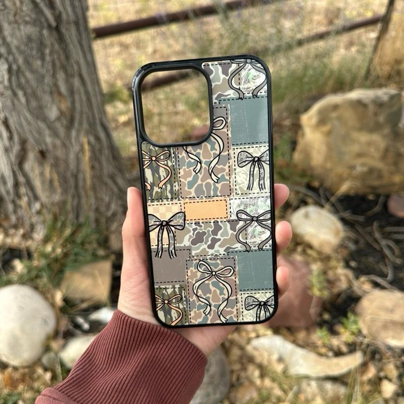 Camo & Bows Protective Phone Cover with Hard Rubber Protection