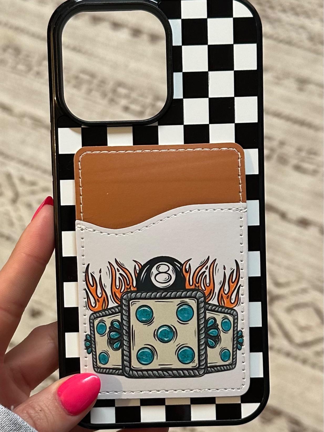 Gambler Phone Case – Hard Rubber Protective Phone Cover With Wallet Slot Magsafe