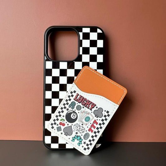 Phone Case Wallet - Hard Rubber Protective Cover with Card Holder Slot & Glossy Design Magsafe