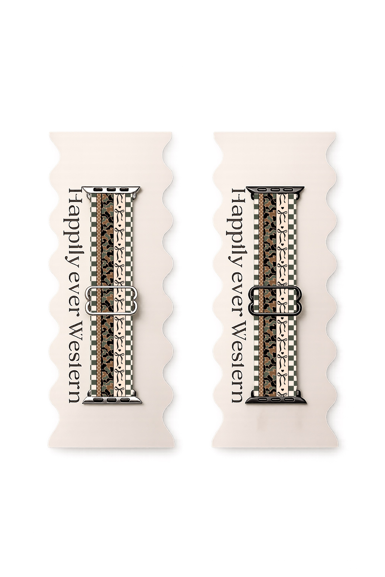 Coquette camo adjustable watch band — handmade by Happily ever Western