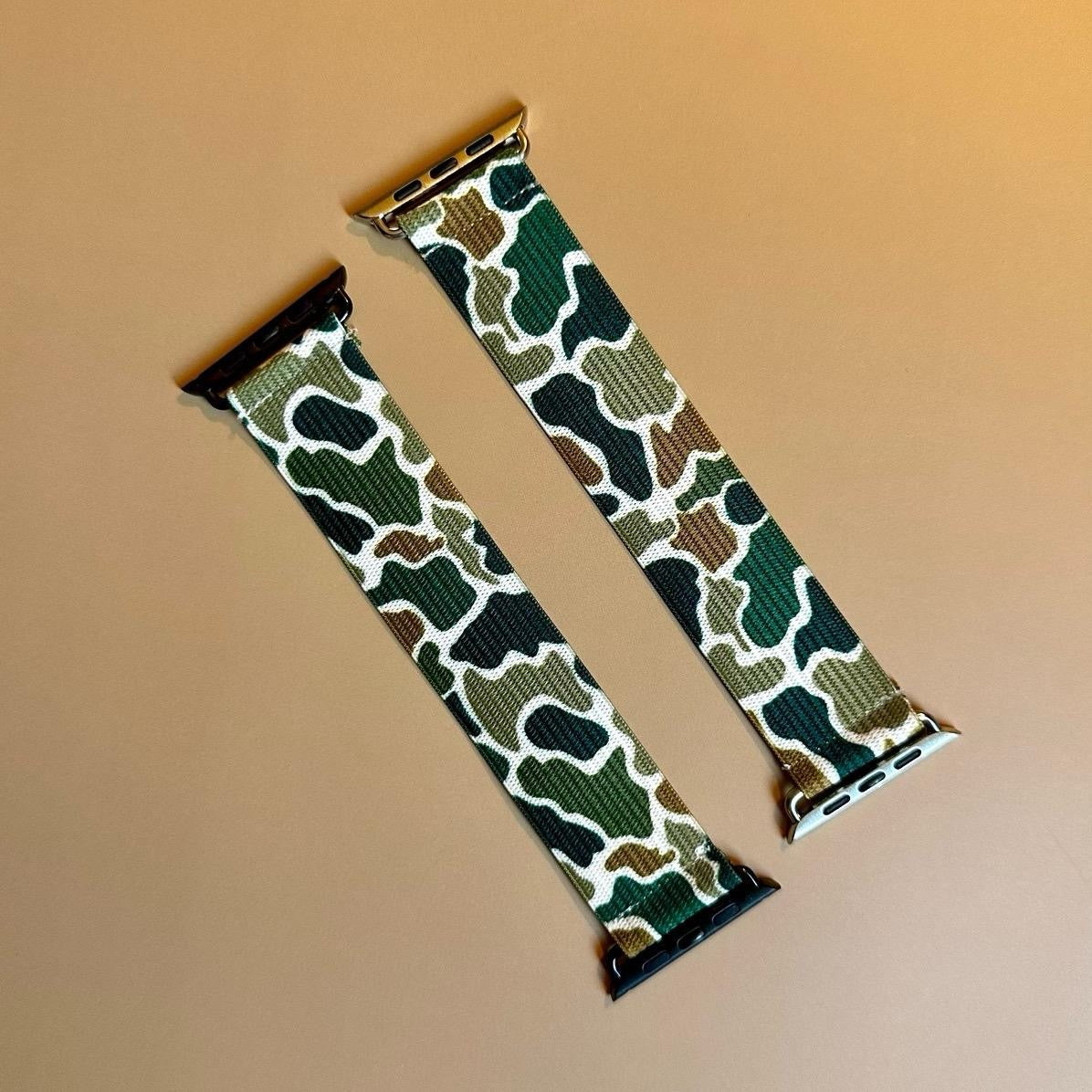 Camo Elastic Watch Band – Durable Stretch Strap, Comfortable Fit