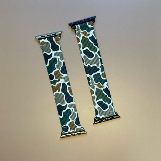 Camo Elastic Watch Band – Durable Stretch Strap, Comfortable Fit