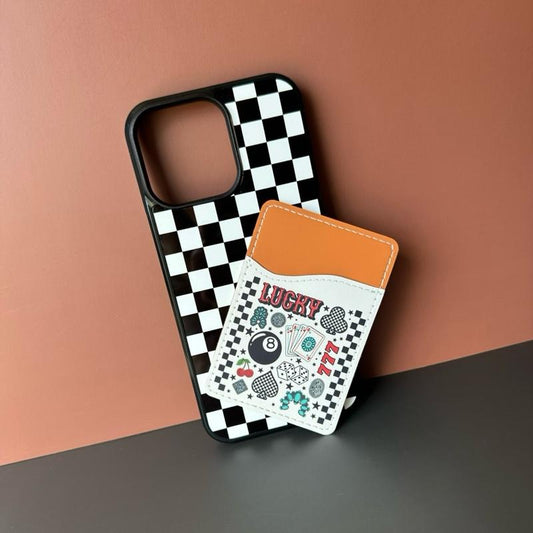 Phone Case Wallet - Hard Rubber Protective Cover with Card Holder Slot & Glossy Design Magsafe
