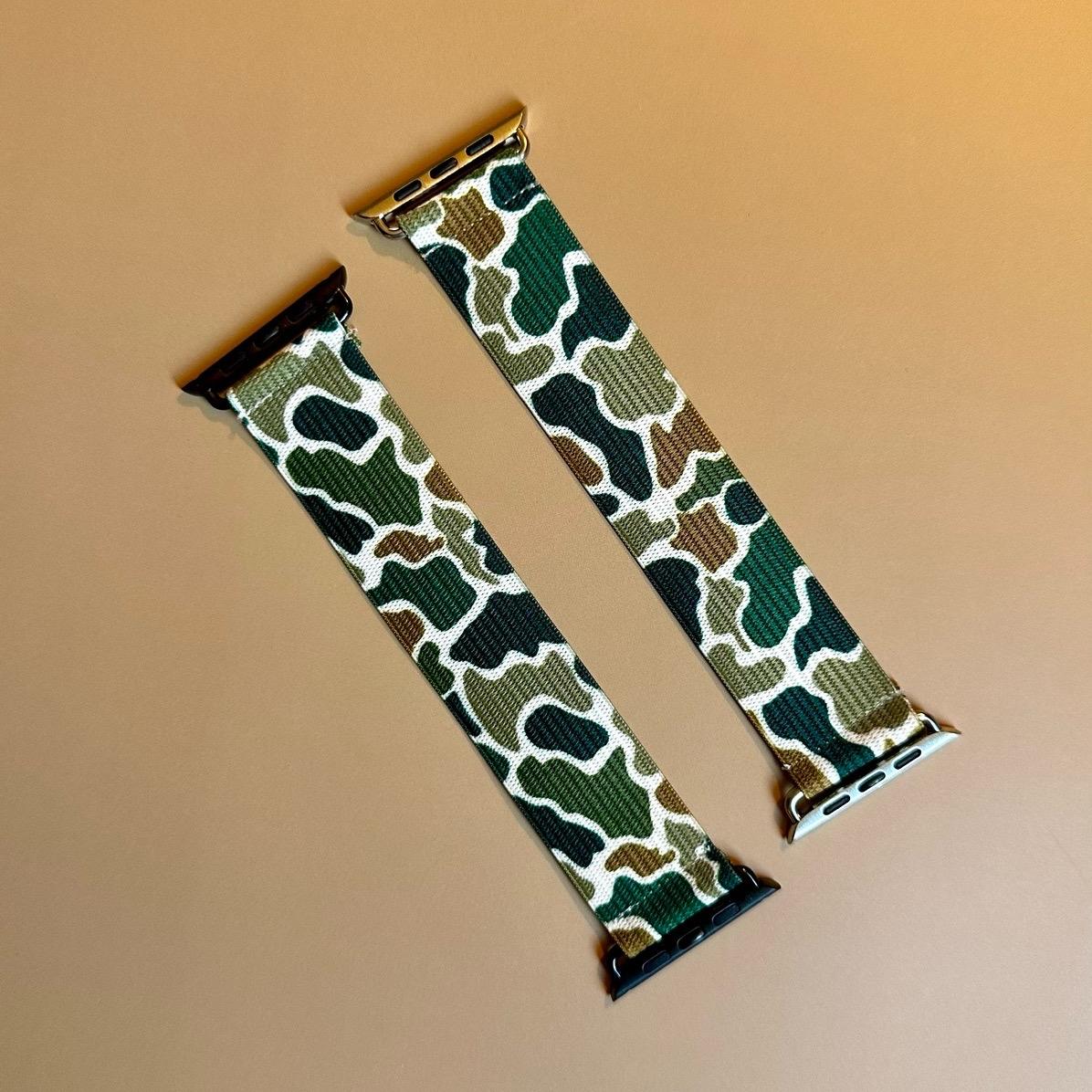 Elastic Watch Band – Handmade Camo Stretchy Strap for Snug Fit & Stylish Wear