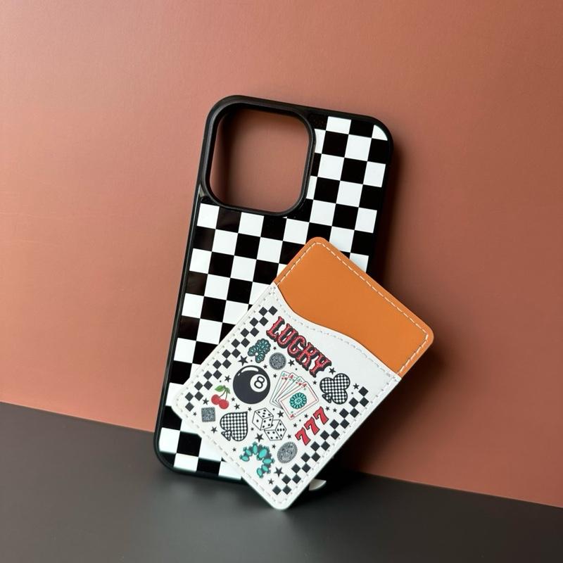 Phone Case Wallet - Hard Rubber Protective Cover with Card Holder Slot & Glossy Design Magsafe