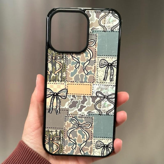 Camo & Bows Protective Phone Cover with Hard Rubber Protection