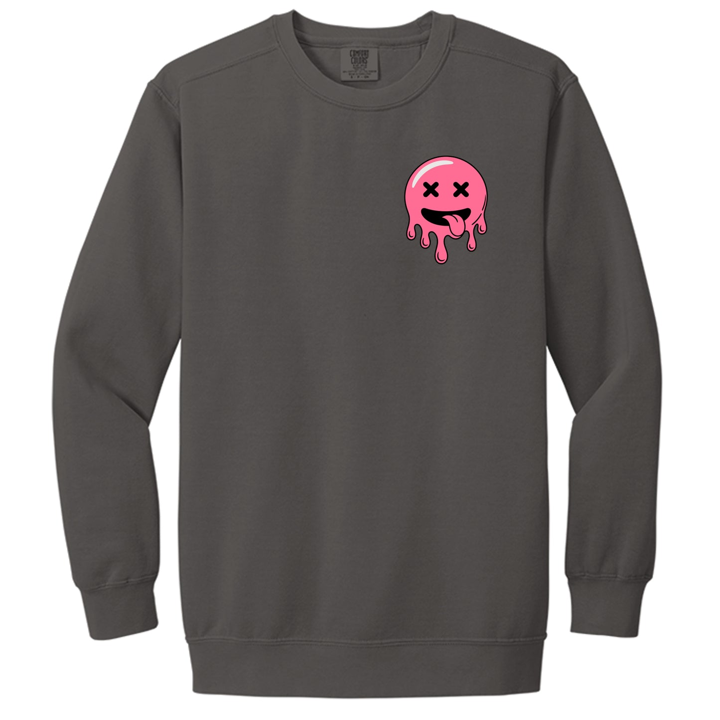 Everything Hurts sweatshirt in Pepper — front view