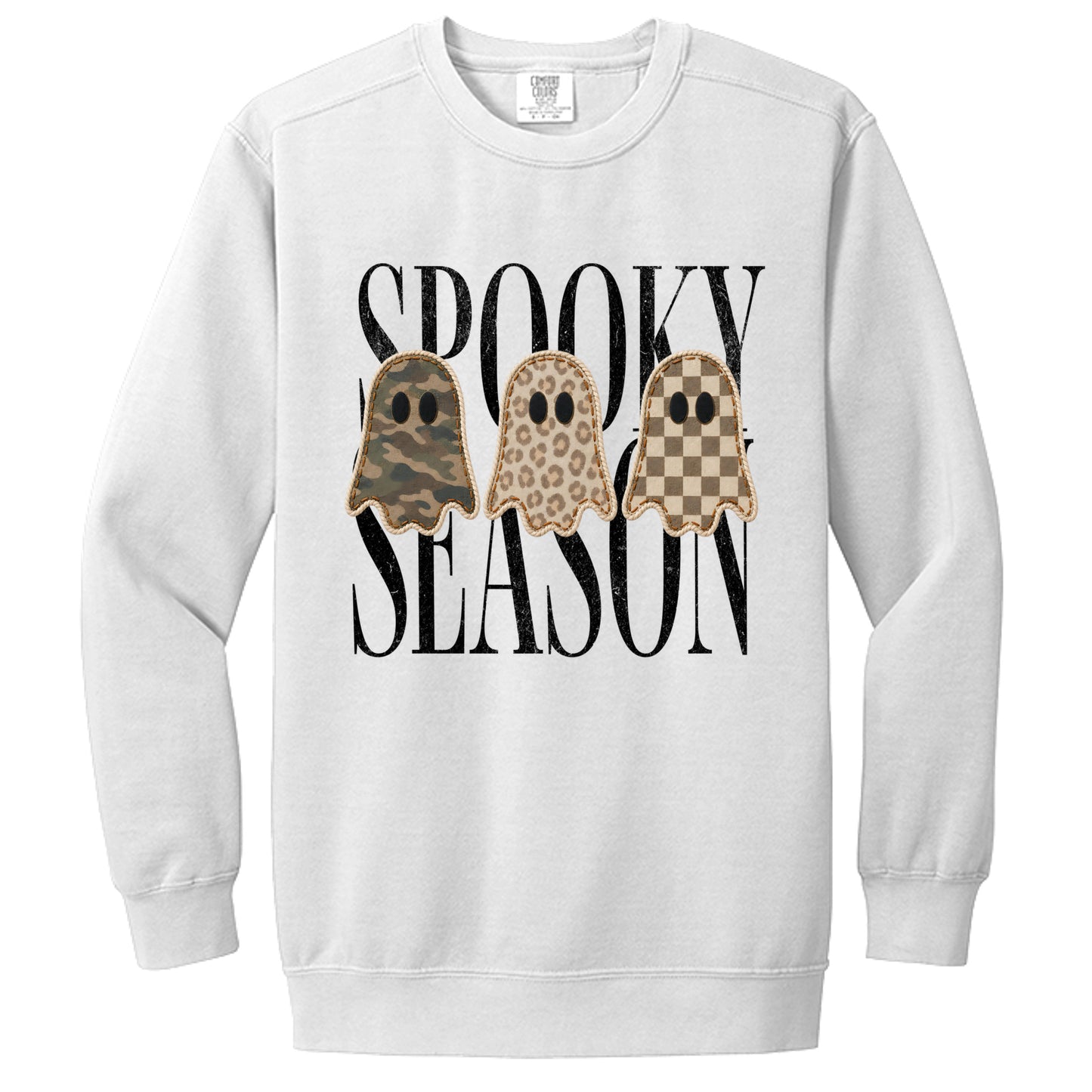 Spooky crewneck in White — front view