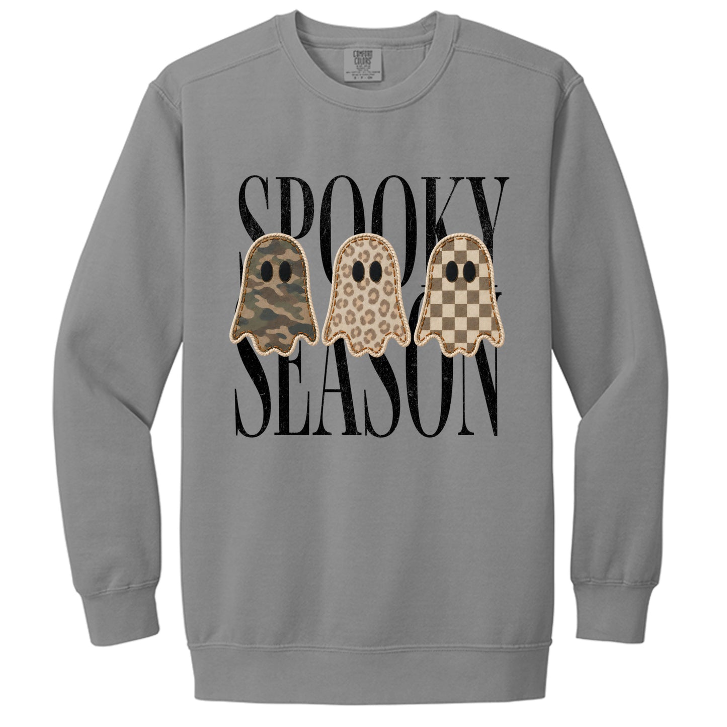 Spooky crewneck in Grey — front view