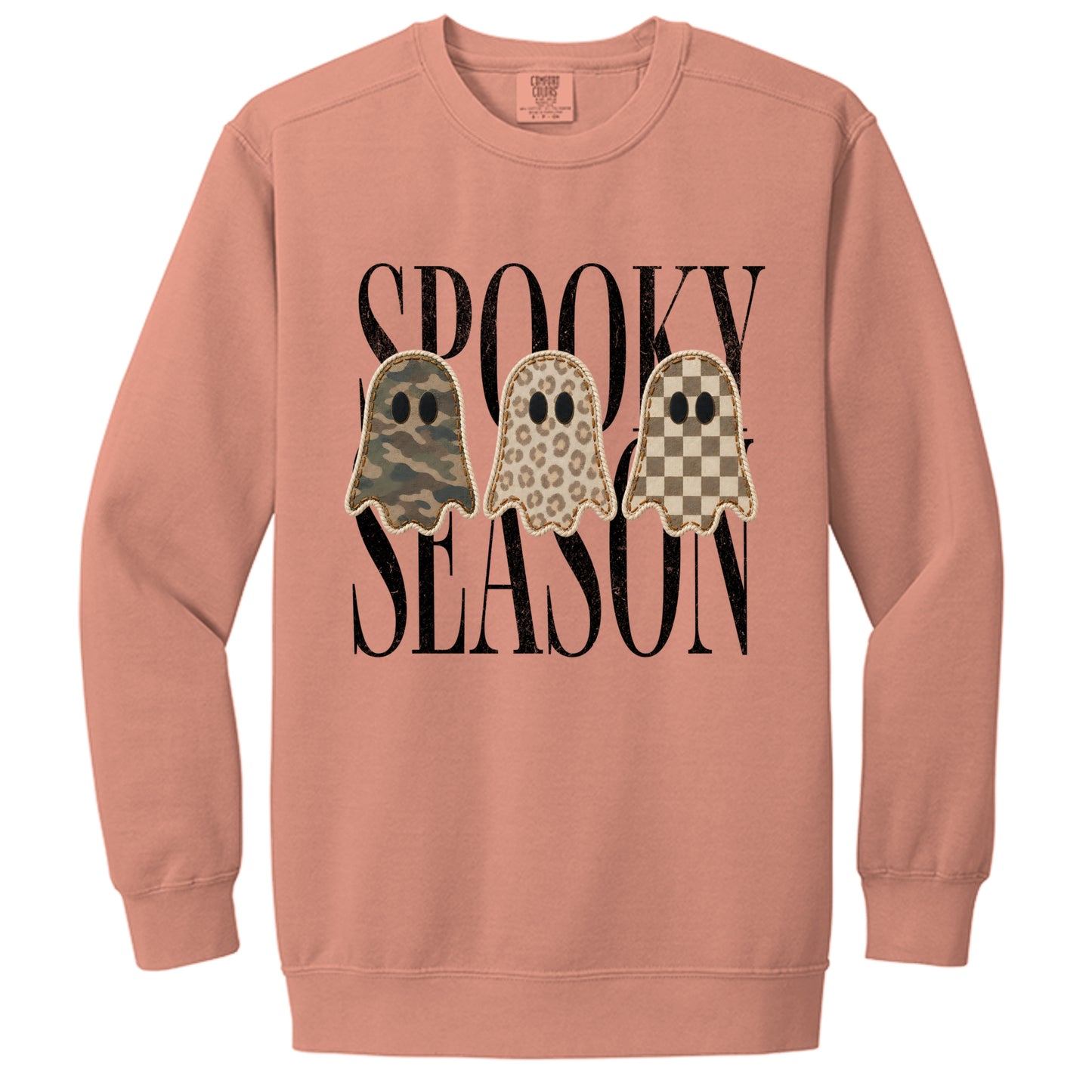 Spooky crewneck in Terracotta — front view