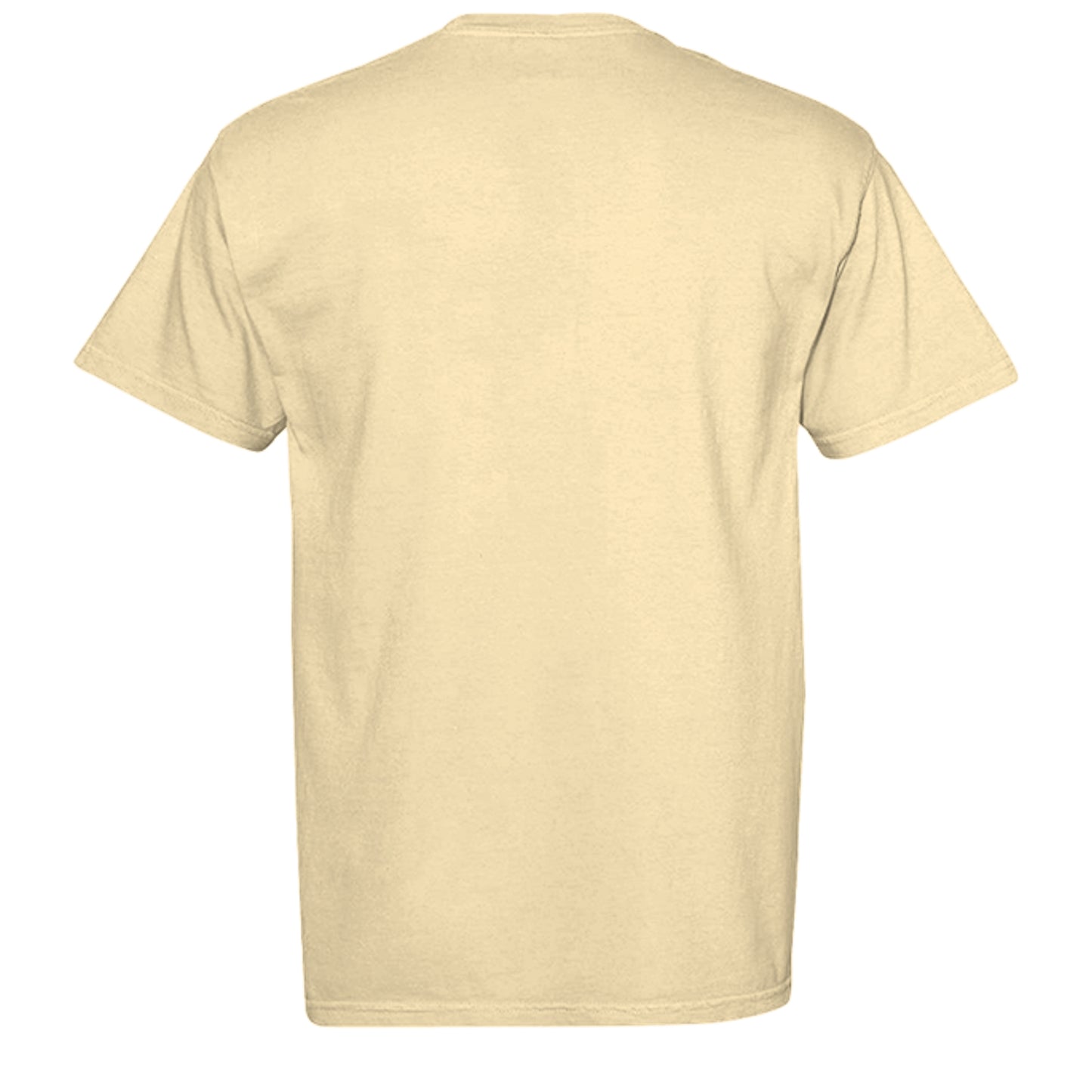 Shhh gym tee in Butter — back view