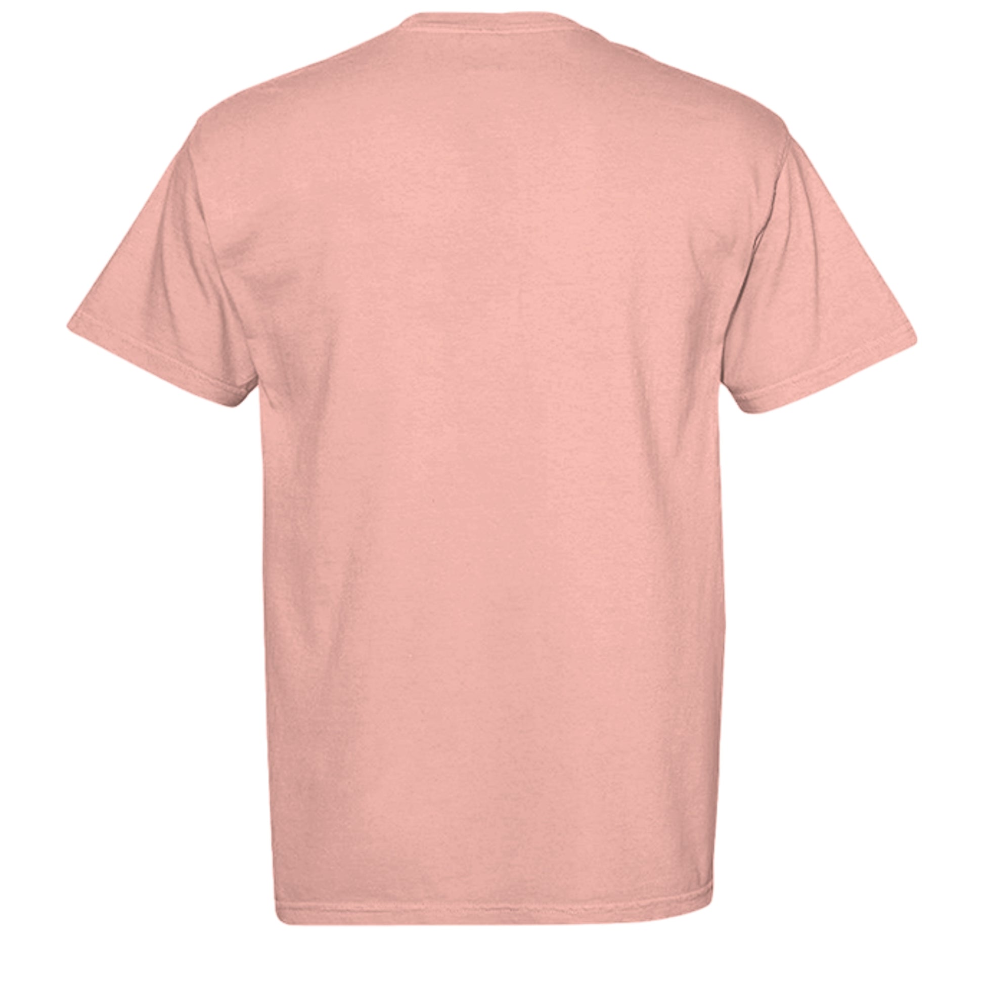 Shhh gym tee in Peachy — back view
