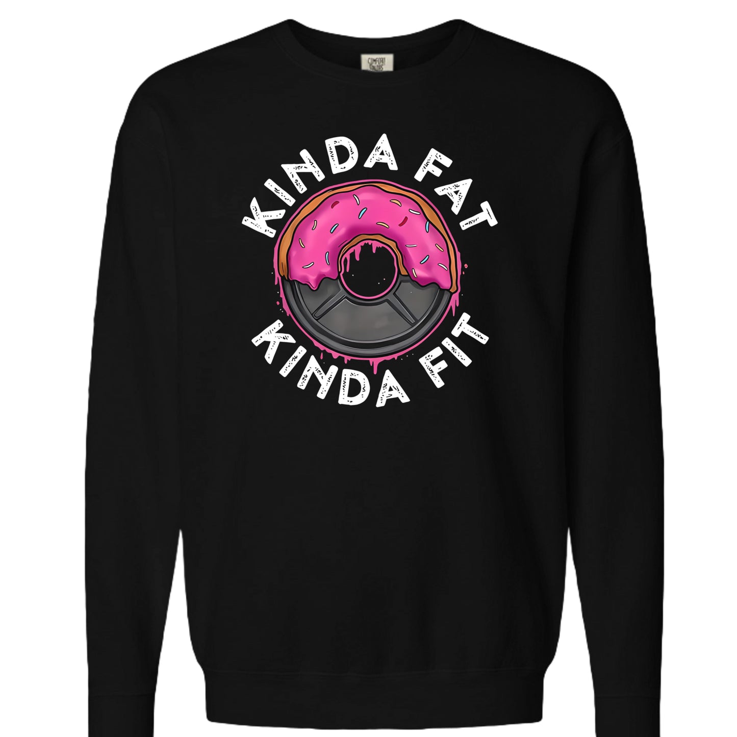 Kinda fit sweatshirt in Black — front view