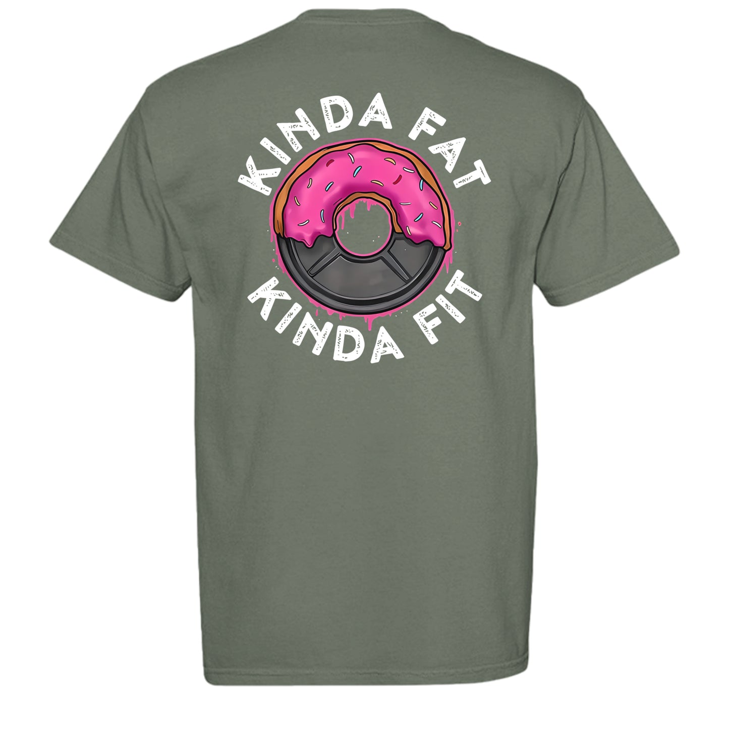 Kinda fit tee in Sage — back view