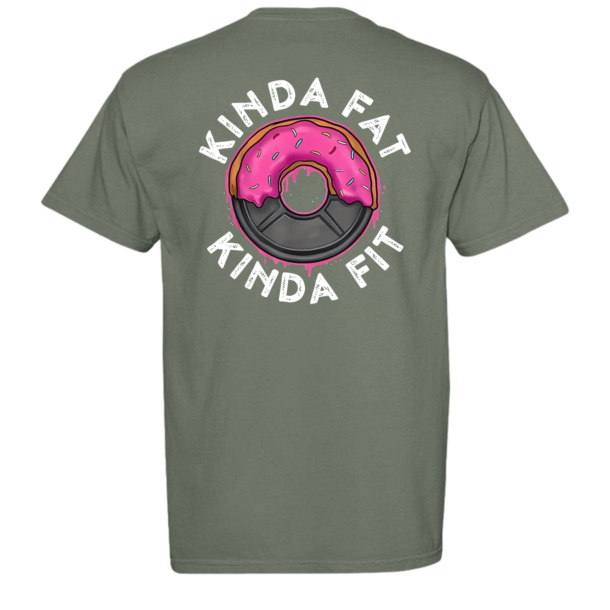 Kinda fit tee in Sage — back view