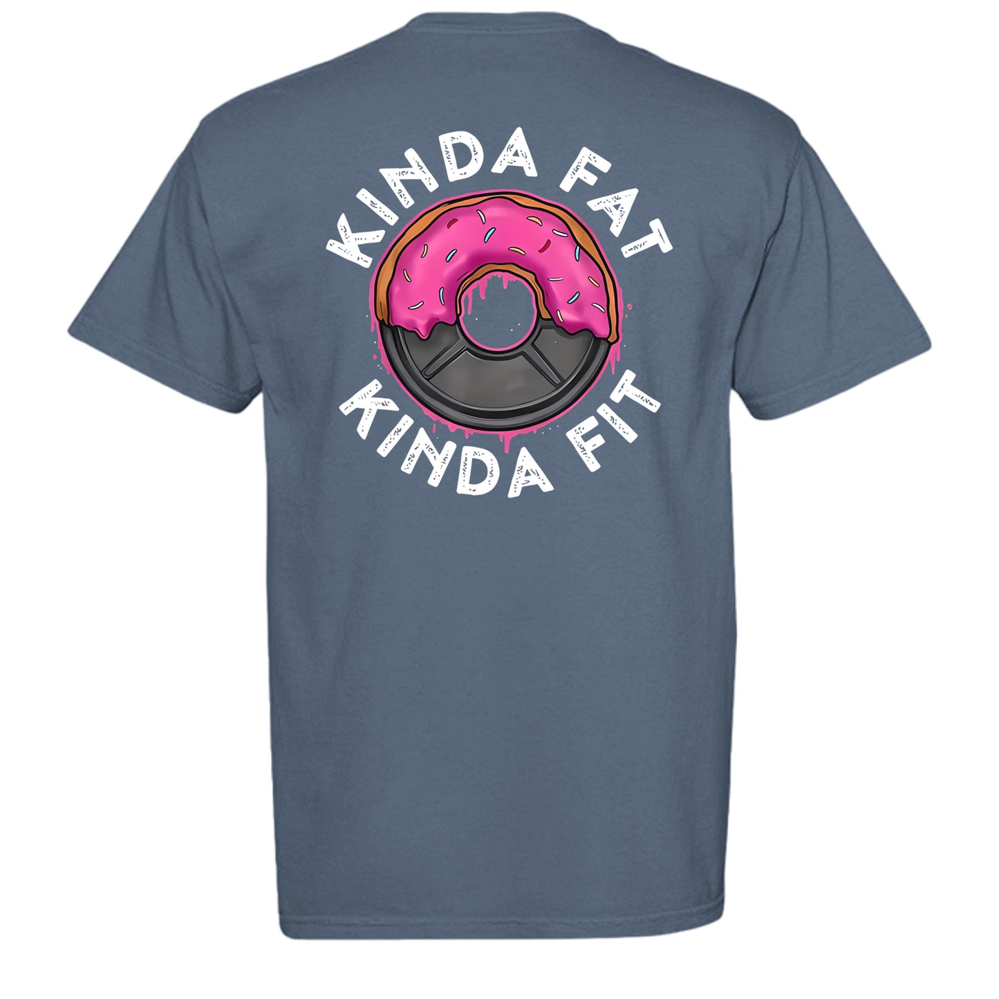Kinda fit tee in Blue Jean — back view