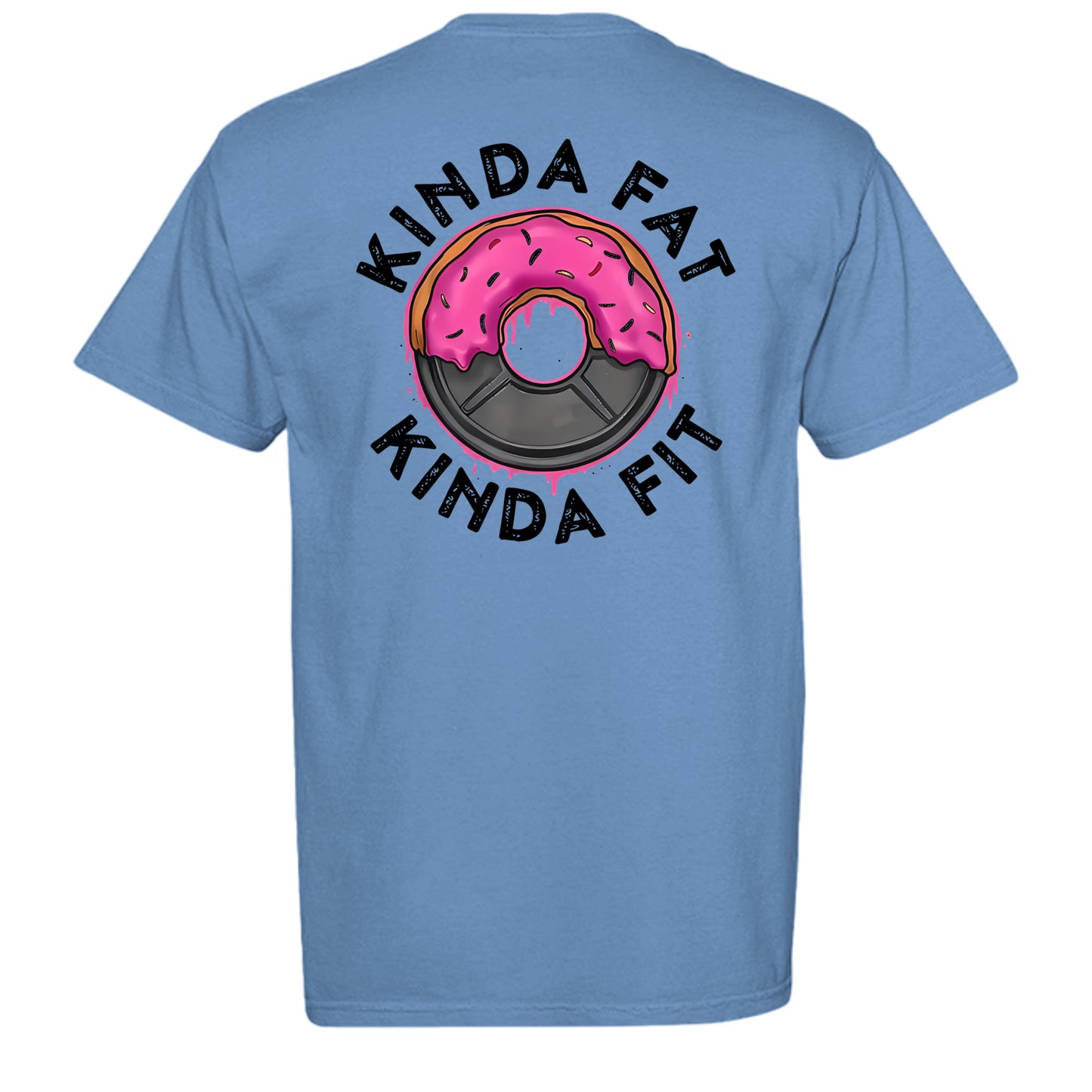 Kinda fit tee in Flo Blue — back view