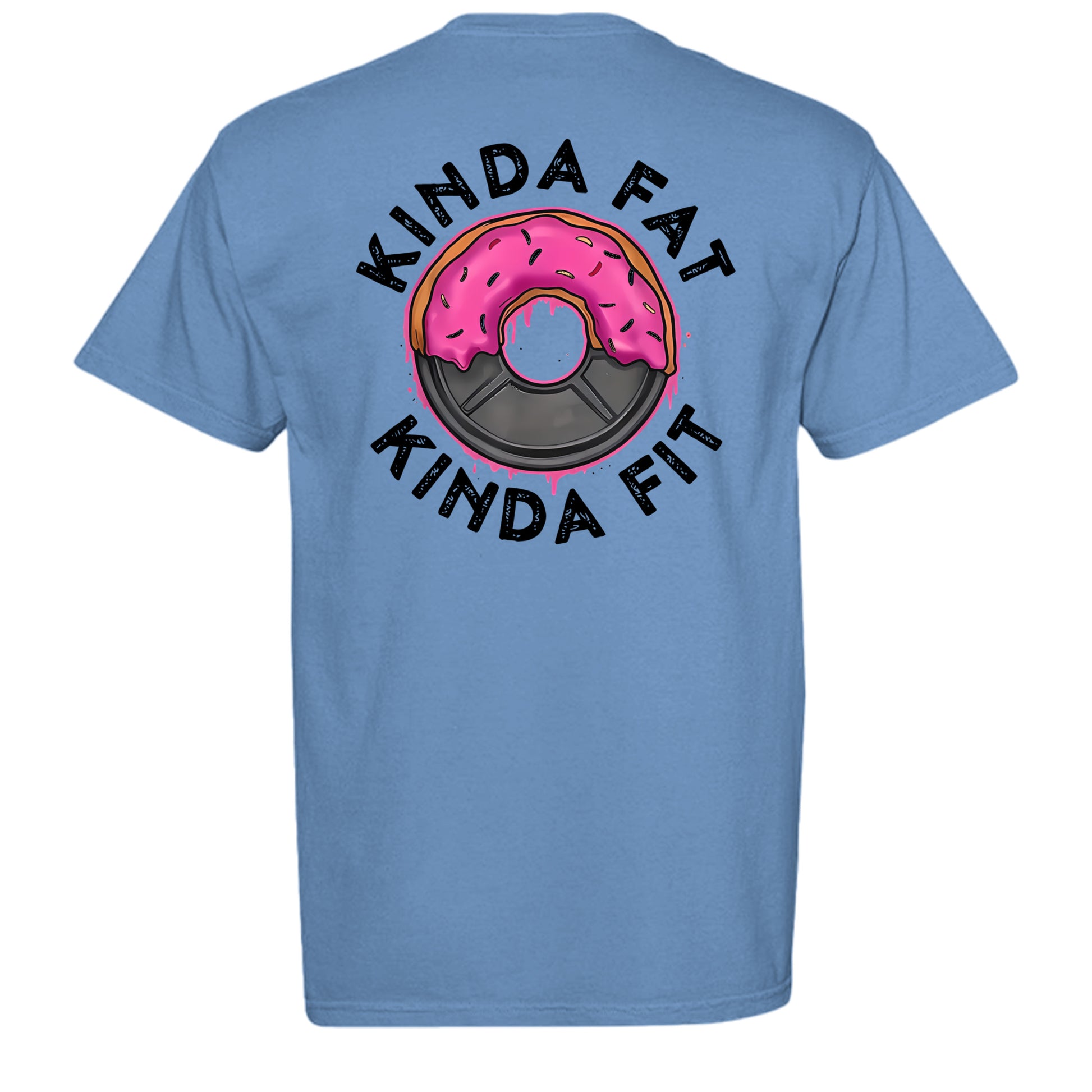 Kinda fit tee in Flo Blue — back view