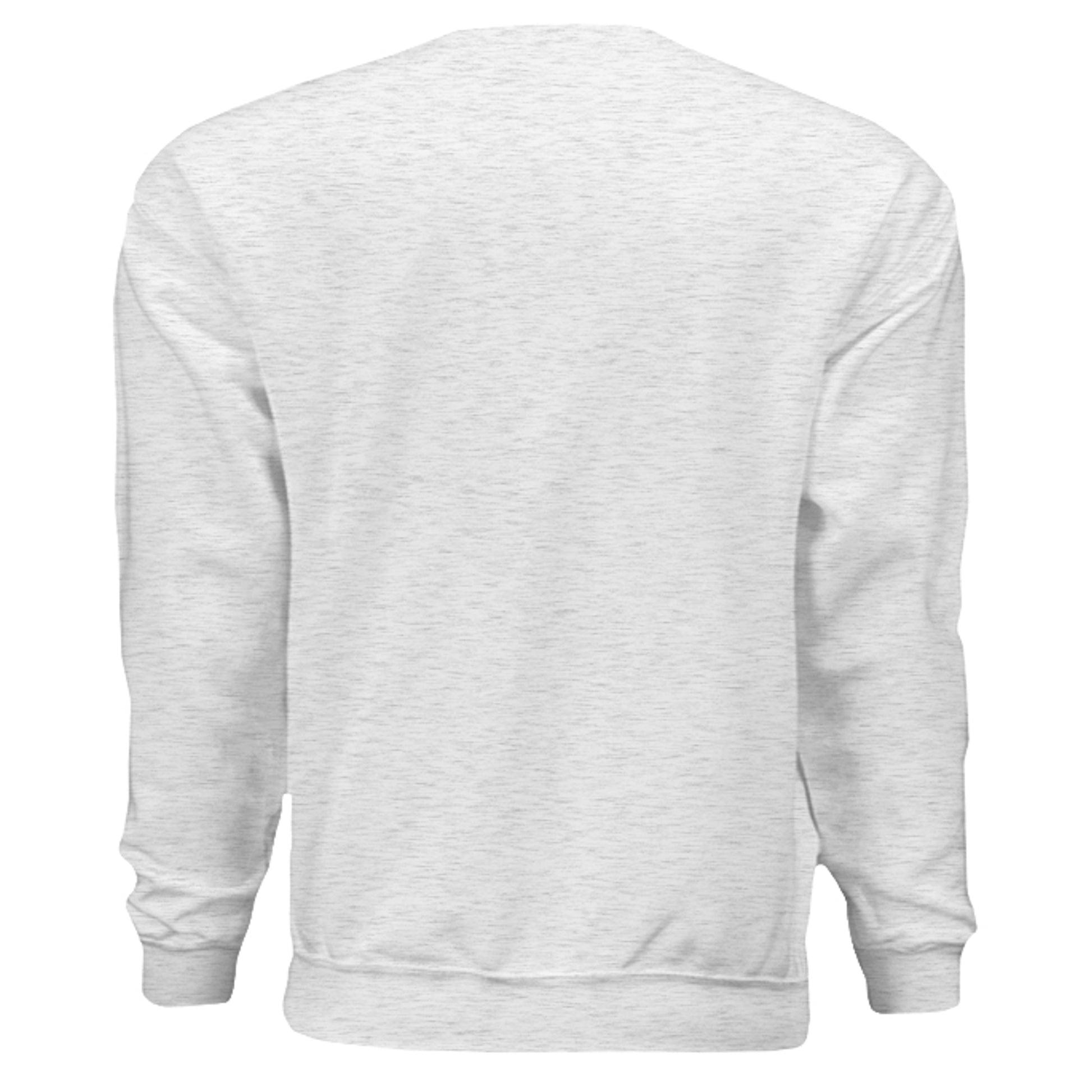 Camo Darlin' crewneck sweatshirt in Ash — back view